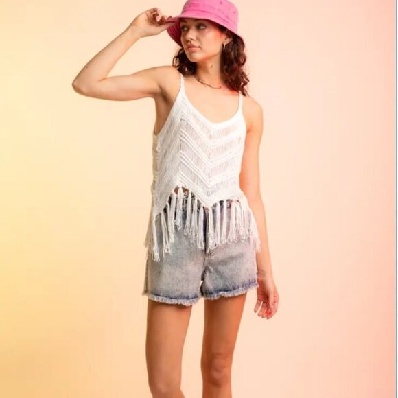 Women’s Blue Acid Wash High elastic Waist Raw Hem Paper Bag Denim Jean Shorts - Picture 4 of 6